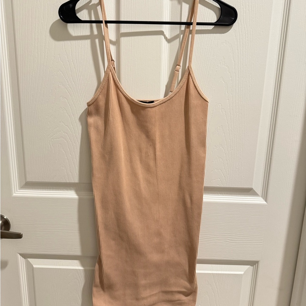 Women's Tan Ribbed dress